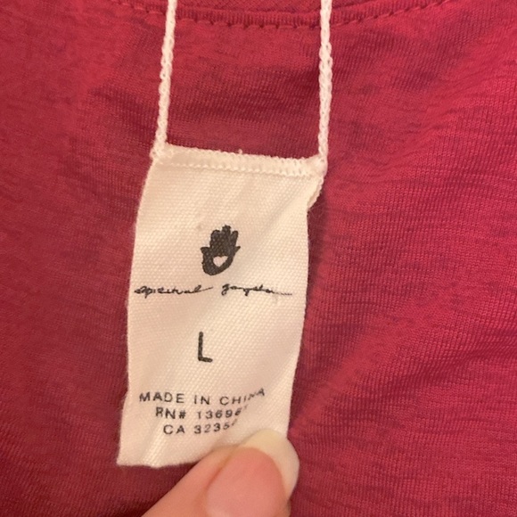 Spiritual Garnet Raspberry Heart Logo Copped Tank Top - Picture 7 of 11